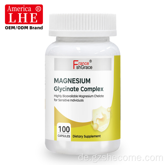 Shecome Magnesiumglycinat-Komplex-Kapseln zur Schlafunterstützung
